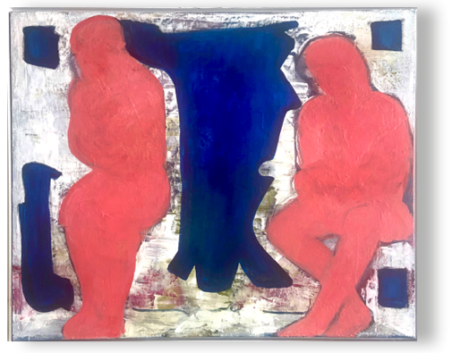 gespalten, Öl/Struktur/Lw, 100 x 80, 2024 gespalten, Öl/Struktur/Lw, 100 x 80, 2024